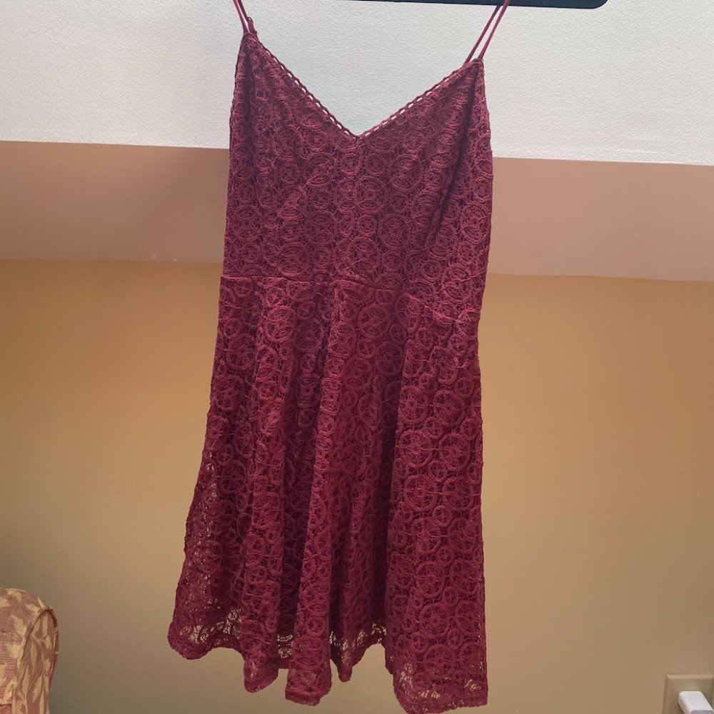 eooté deep magenta spaghetti strap dress, size m